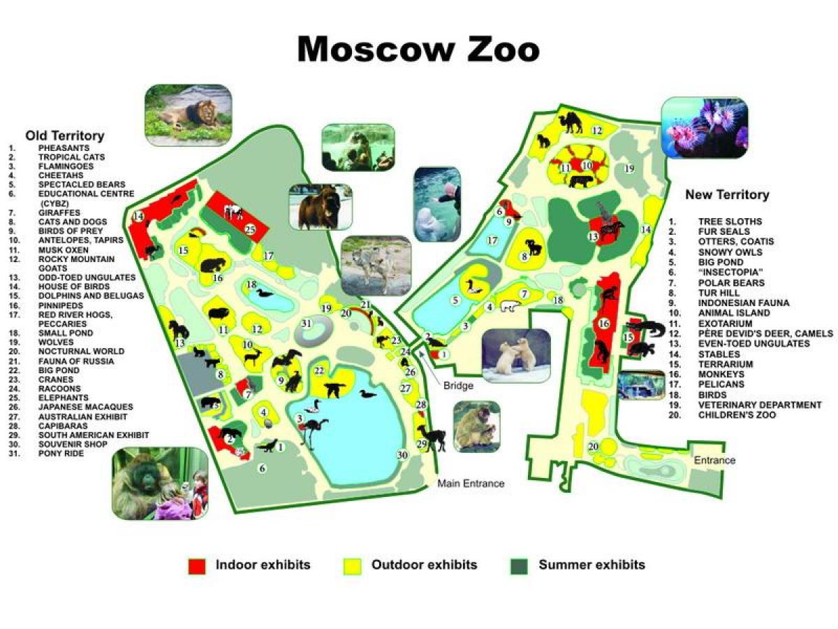 карта Московського зоопарку