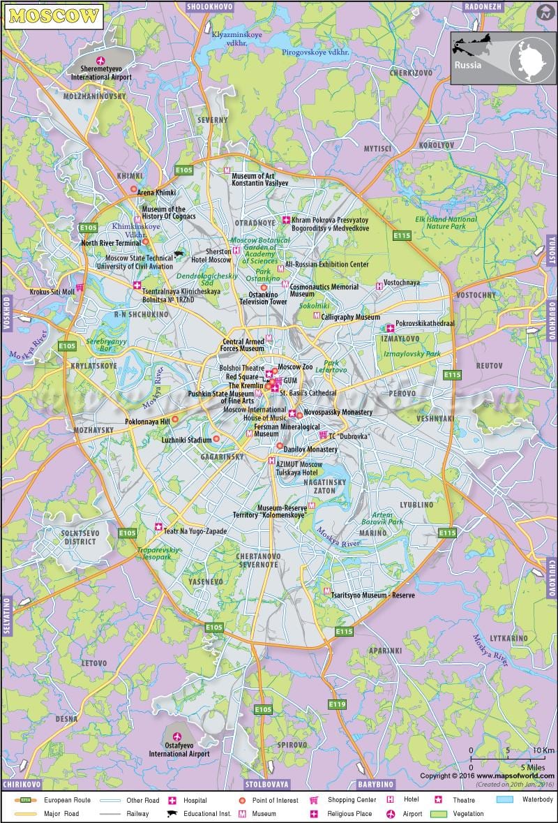 Москва на карті