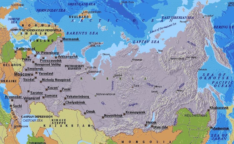 карта Москви Росія