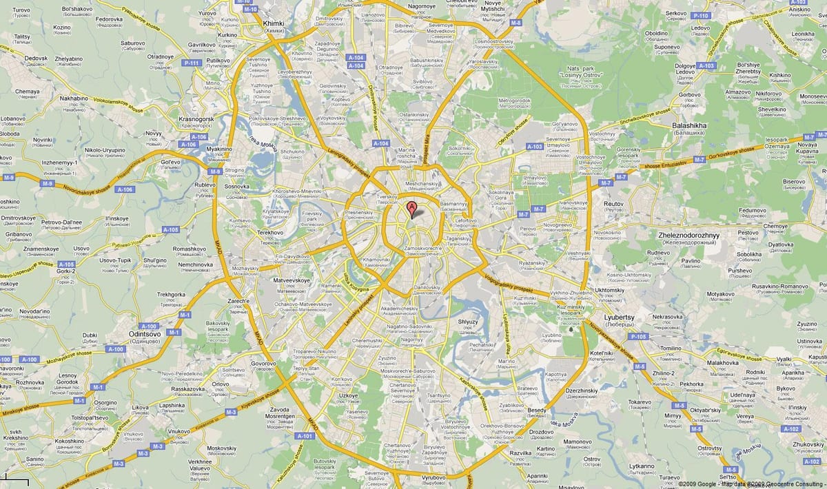 МОСКВА шосе карта
