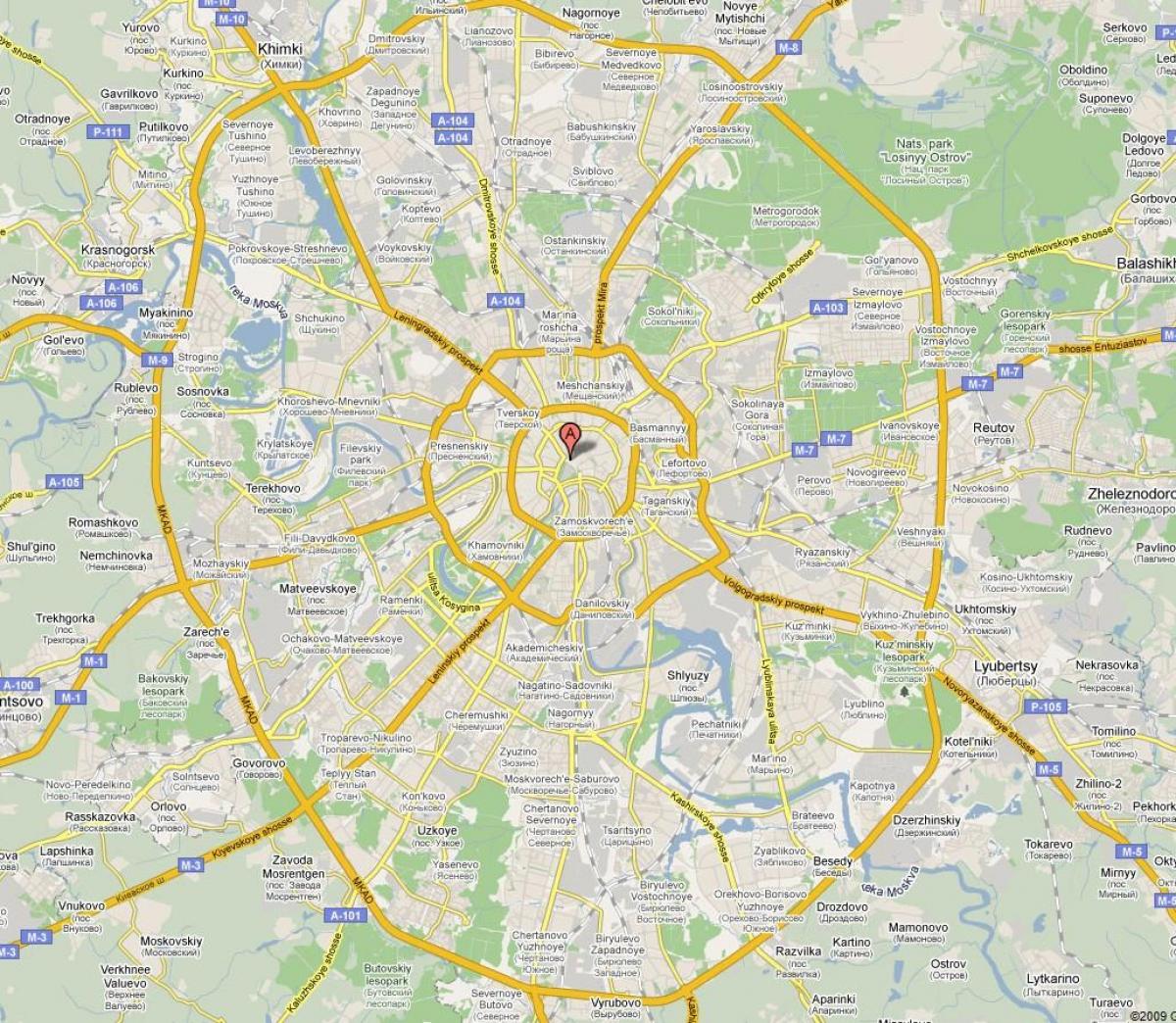 Москва карті передмістя