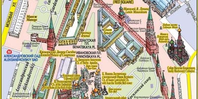 Червона площа карті Москви