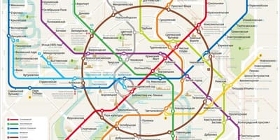 Карта московського метро англійською та російською