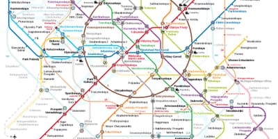 Метро карта Москви