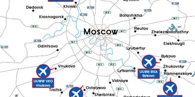 Карта московських аеропортів