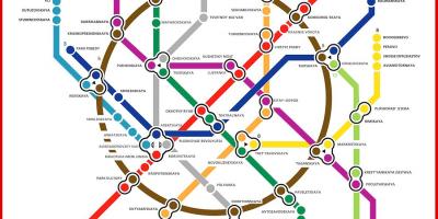 Карта метро в Москау