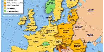 Москва на карті Європи