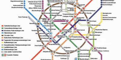 Московська карта метро англійською мовою
